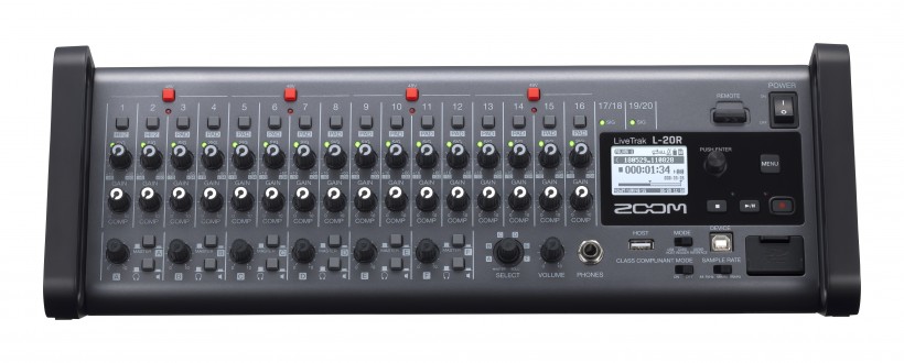 Zoom 宣布 LiveTrak L-20R 機(jī)架版數(shù)字調(diào)音臺